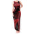 New Zealand Rugby Pacific Personalised Tank Maxi Dress All Red Maori Pasifika Fern Pattern