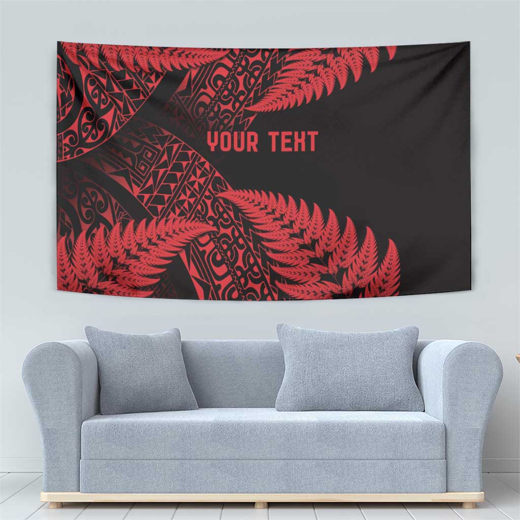 New Zealand Rugby Pacific Personalised Tapestry All Red Maori Pasifika Fern Pattern