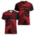 New Zealand Rugby Pacific Personalised Women V-Neck T-Shirt All Red Maori Pasifika Fern Pattern
