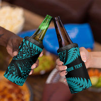 New Zealand Rugby Pacific Personalised 4 in 1 Can Cooler Tumbler All Turquoise Maori Pasifika Fern Pattern