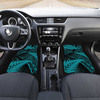 New Zealand Rugby Pacific Personalised Car Mats All Turquoise Maori Pasifika Fern Pattern