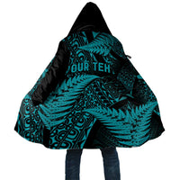 New Zealand Rugby Pacific Personalised Cloak All Turquoise Maori Pasifika Fern Pattern - Polynesian Pride