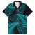 New Zealand Rugby Pacific Personalised Family Matching Puletasi and Hawaiian Shirt All Turquoise Maori Pasifika Fern Pattern