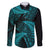 New Zealand Rugby Pacific Personalised Family Matching Puletasi and Hawaiian Shirt All Turquoise Maori Pasifika Fern Pattern