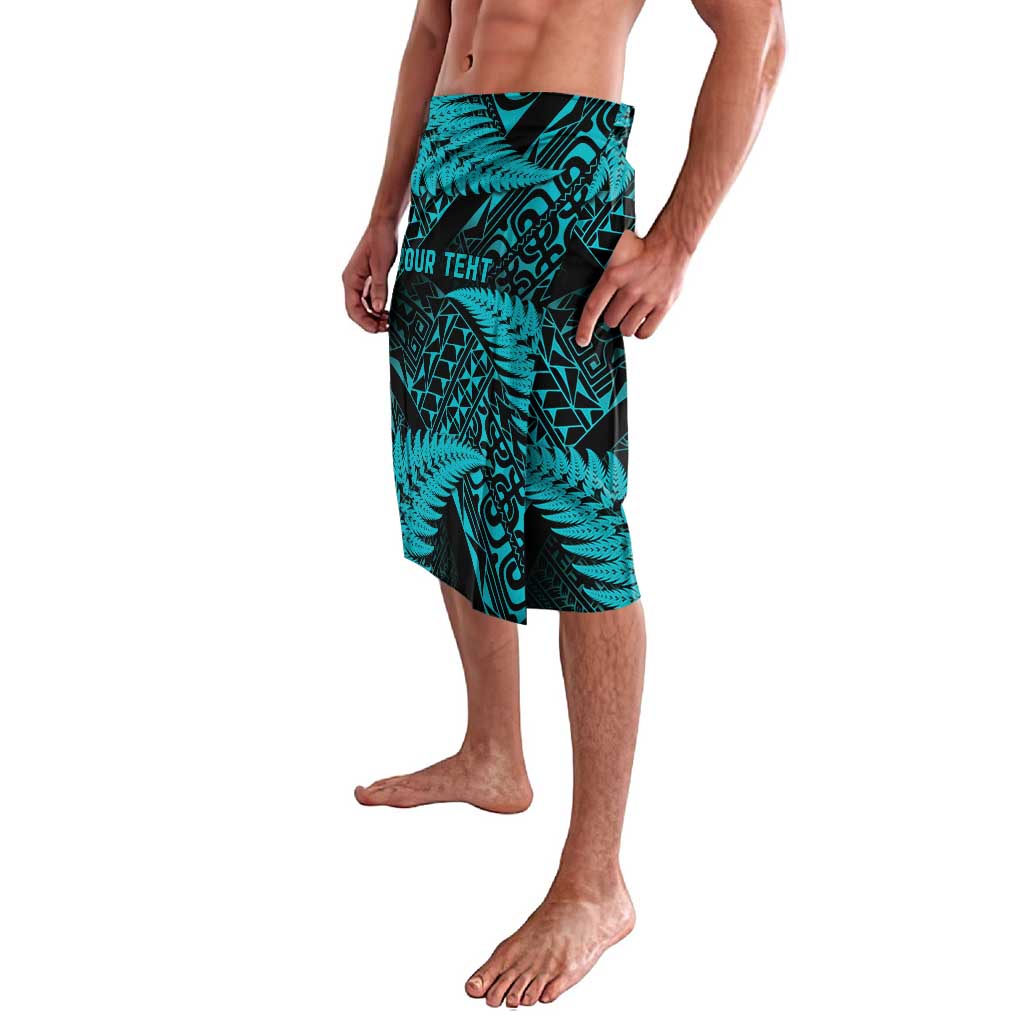 New Zealand Rugby Pacific Personalised Lavalava All Turquoise Maori Pasifika Fern Pattern