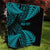New Zealand Rugby Pacific Personalised Quilt All Turquoise Maori Pasifika Fern Pattern