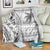 Custom Fiji Rugby Blanket Polynesian Fijian Masi Palm Tree