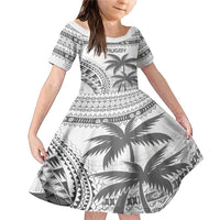 Custom Fiji Rugby Family Matching Mermaid Dress and Hawaiian Shirt Polynesian Fijian Masi Palm Tree