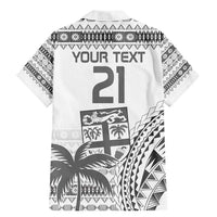 Custom Fiji Rugby Family Matching Mermaid Dress and Hawaiian Shirt Polynesian Fijian Masi Palm Tree