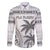 Custom Fiji Rugby Family Matching Off The Shoulder Long Sleeve Dress and Hawaiian Shirt Polynesian Fijian Masi Palm Tree