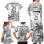 Custom Fiji Rugby Family Matching Off Shoulder Maxi Dress and Hawaiian Shirt Polynesian Fijian Masi Palm Tree