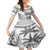 Custom Fiji Rugby Family Matching Off Shoulder Short Dress and Hawaiian Shirt Polynesian Fijian Masi Palm Tree