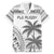 Custom Fiji Rugby Family Matching Off Shoulder Short Dress and Hawaiian Shirt Polynesian Fijian Masi Palm Tree