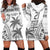 Custom Fiji Rugby Hoodie Dress Polynesian Fijian Masi Palm Tree