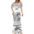 Custom Fiji Rugby Mermaid Dress Polynesian Fijian Masi Palm Tree