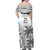 Custom Fiji Rugby Off Shoulder Maxi Dress Polynesian Fijian Masi Palm Tree