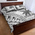 Custom Fiji Rugby Quilt Bed Set Polynesian Fijian Masi Palm Tree