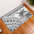 Custom Fiji Rugby Rubber Doormat Polynesian Fijian Masi Palm Tree