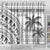 Custom Fiji Rugby Shower Curtain Polynesian Fijian Masi Palm Tree