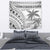 Custom Fiji Rugby Tapestry Polynesian Fijian Masi Palm Tree