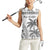 Custom Fiji Rugby Women Sleeveless Polo Shirt Polynesian Fijian Masi Palm Tree