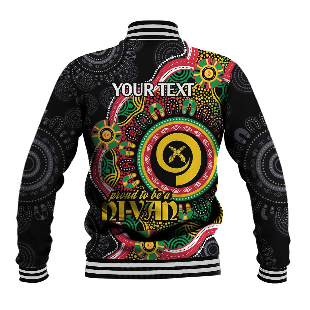 Vanuatu Personalised Baseball Jacket Aboriginal Dot Paitnting LT9 - Polynesian Pride