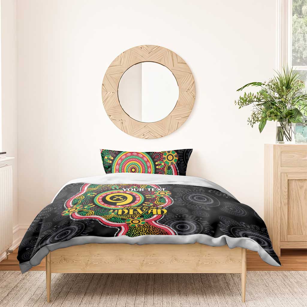 Vanuatu Personalised Bedding Set Aboriginal Dot Paitnting - Polynesian Pride