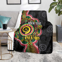 Vanuatu Personalised Blanket Aboriginal Dot Paitnting - Polynesian Pride