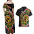 Vanuatu Personalised Couples Matching Off Shoulder Maxi Dress and Hawaiian Shirt Aboriginal Dot Paitnting - Polynesian Pride