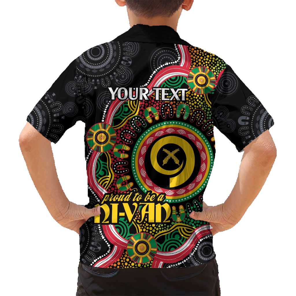 Vanuatu Personalised Family Matching Puletasi and Hawaiian Shirt Aboriginal Dot Paitnting LT9 - Polynesian Pride