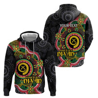 Vanuatu Personalised Hoodie Aboriginal Dot Paitnting - Polynesian Pride