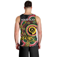 Vanuatu Personalised Men Tank Top Aboriginal Dot Paitnting LT9 - Polynesian Pride
