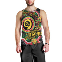 Vanuatu Personalised Men Tank Top Aboriginal Dot Paitnting LT9 - Polynesian Pride