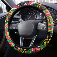 Vanuatu Steering Wheel Cover Aboriginal Dot Paitnting LT9 - Polynesian Pride