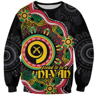 Vanuatu Personalised Sweatshirt Aboriginal Dot Paitnting LT9 Unisex Black - Polynesian Pride