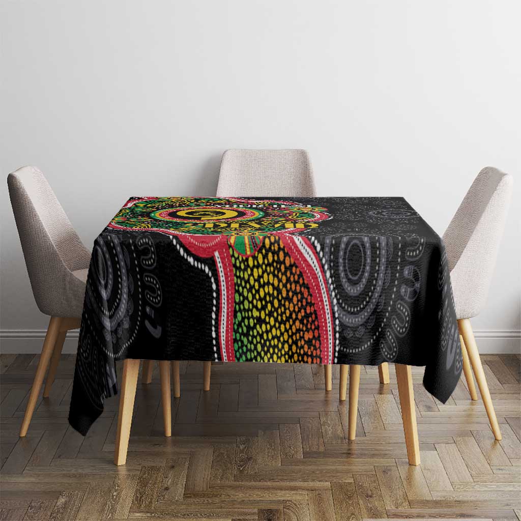Vanuatu Personalised Tablecloth Aboriginal Dot Paitnting LT9 - Polynesian Pride