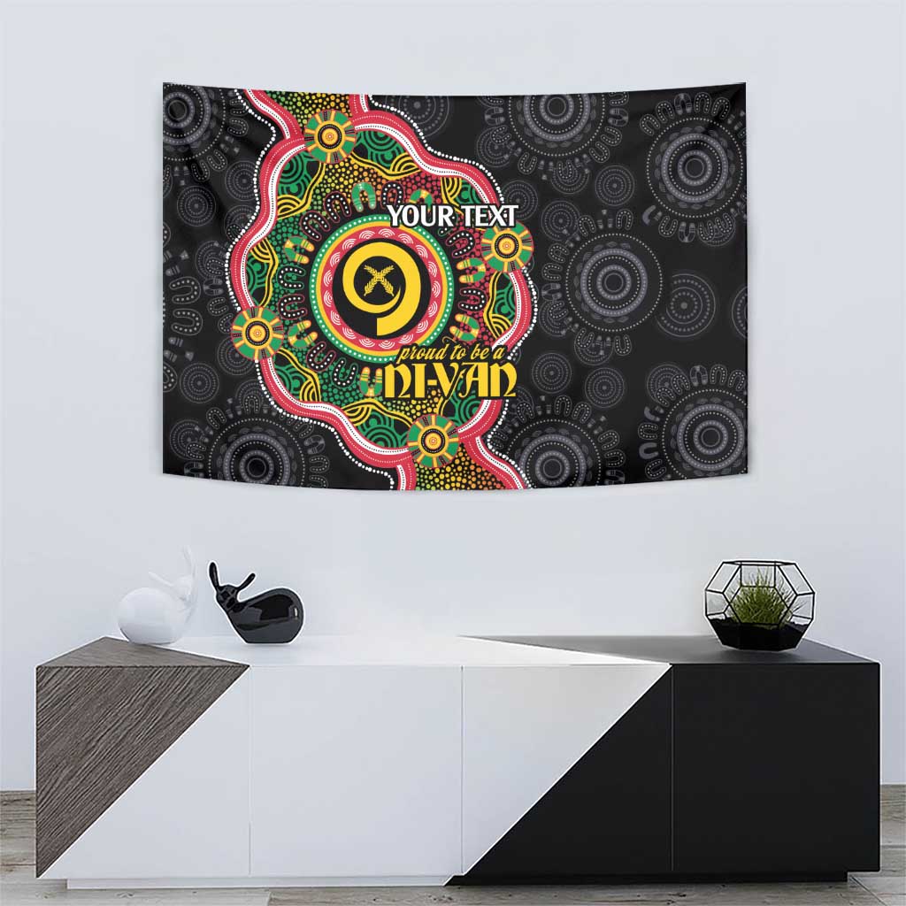 Vanuatu Personalised Tapestry Aboriginal Dot Paitnting - Polynesian Pride