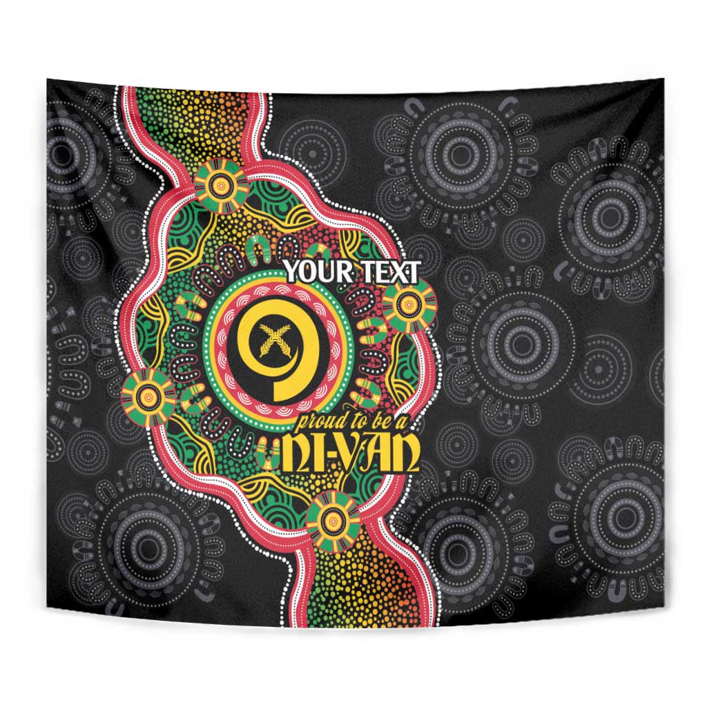 Vanuatu Personalised Tapestry Aboriginal Dot Paitnting - Polynesian Pride