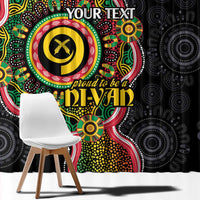 Vanuatu Personalised Window Curtain Aboriginal Dot Paitnting - Polynesian Pride