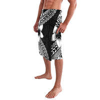 Lotu Tamaiti White Sunday Lavalava Pacific Plumeria Flowers - Black Version LT9 - Polynesian Pride