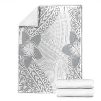 Lotu Tamaiti White Sunday Blanket Pacific Plumeria Flowers - White Version LT9 - Polynesian Pride