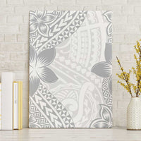 Lotu Tamaiti White Sunday Canvas Wall Art Pacific Plumeria Flowers - White Version LT9 Without Frame White - Polynesian Pride