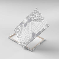 Lotu Tamaiti White Sunday Canvas Wall Art Pacific Plumeria Flowers - White Version LT9 With Frame White - Polynesian Pride