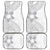 Lotu Tamaiti White Sunday Car Mats Pacific Plumeria Flowers - White Version