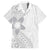 Lotu Tamaiti White Sunday Family Matching Long Sleeve Bodycon Dress and Hawaiian Shirt Pacific Plumeria Flowers - White Version