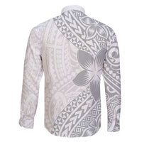 Lotu Tamaiti White Sunday Family Matching Mermaid Dress and Hawaiian Shirt Pacific Plumeria Flowers - White Version