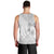 Lotu Tamaiti White Sunday Men Tank Top Pacific Plumeria Flowers - White Version