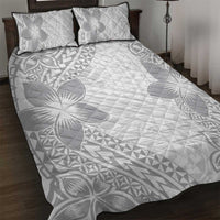 Lotu Tamaiti White Sunday Quilt Bed Set Pacific Plumeria Flowers - White Version LT9 White - Polynesian Pride