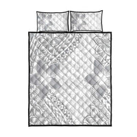 Lotu Tamaiti White Sunday Quilt Bed Set Pacific Plumeria Flowers - White Version LT9 - Polynesian Pride