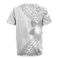 Lotu Tamaiti White Sunday Rugby Jersey Pacific Plumeria Flowers - White Version LT9 - Polynesian Pride